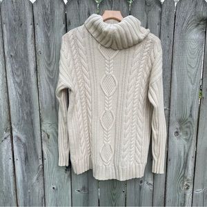 Athleta Cream Merino Wool Sweater